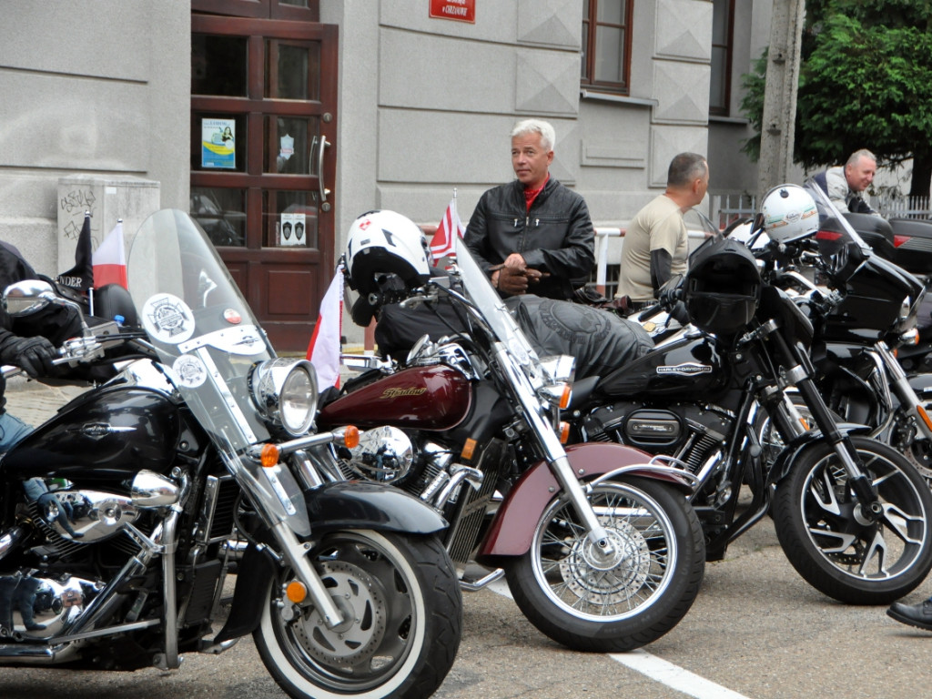 Żołnierze na motocyklach przyjechali do Chrzanowa