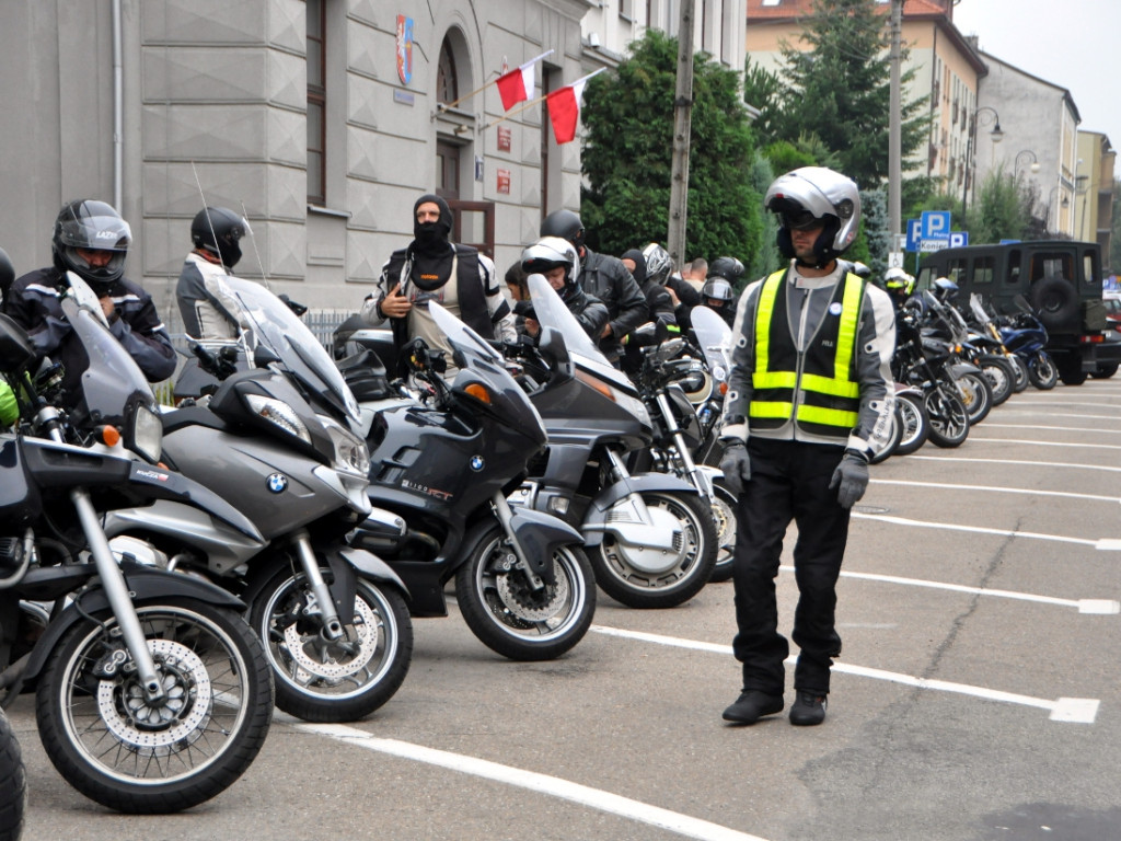 Żołnierze na motocyklach przyjechali do Chrzanowa