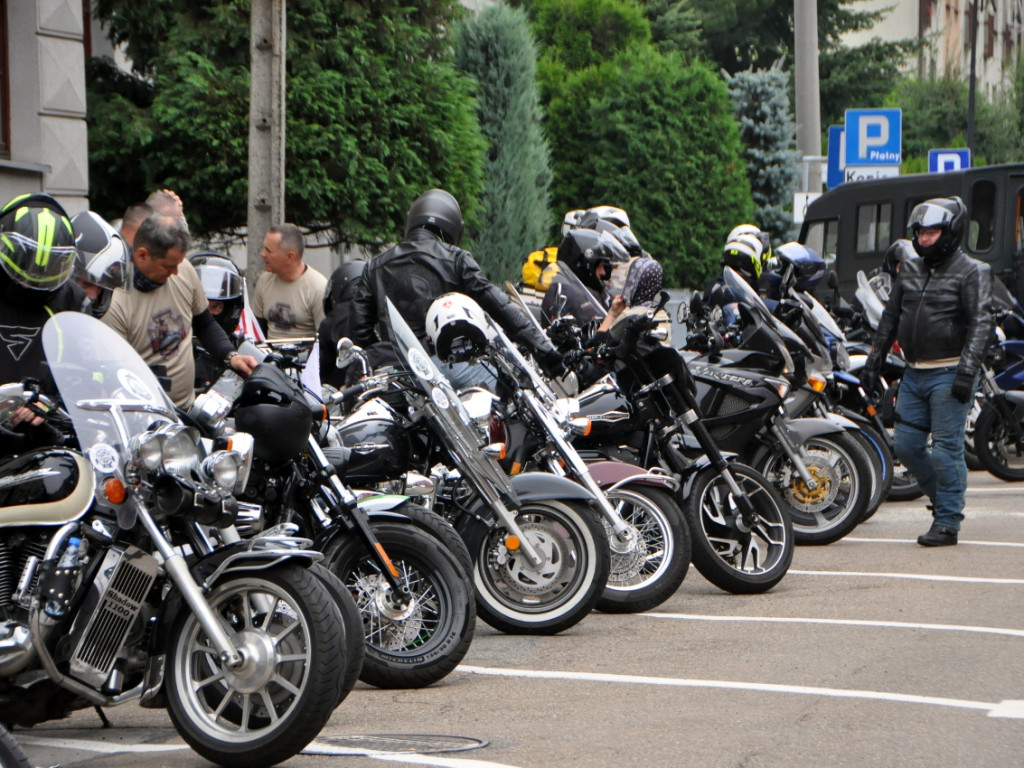 Żołnierze na motocyklach przyjechali do Chrzanowa