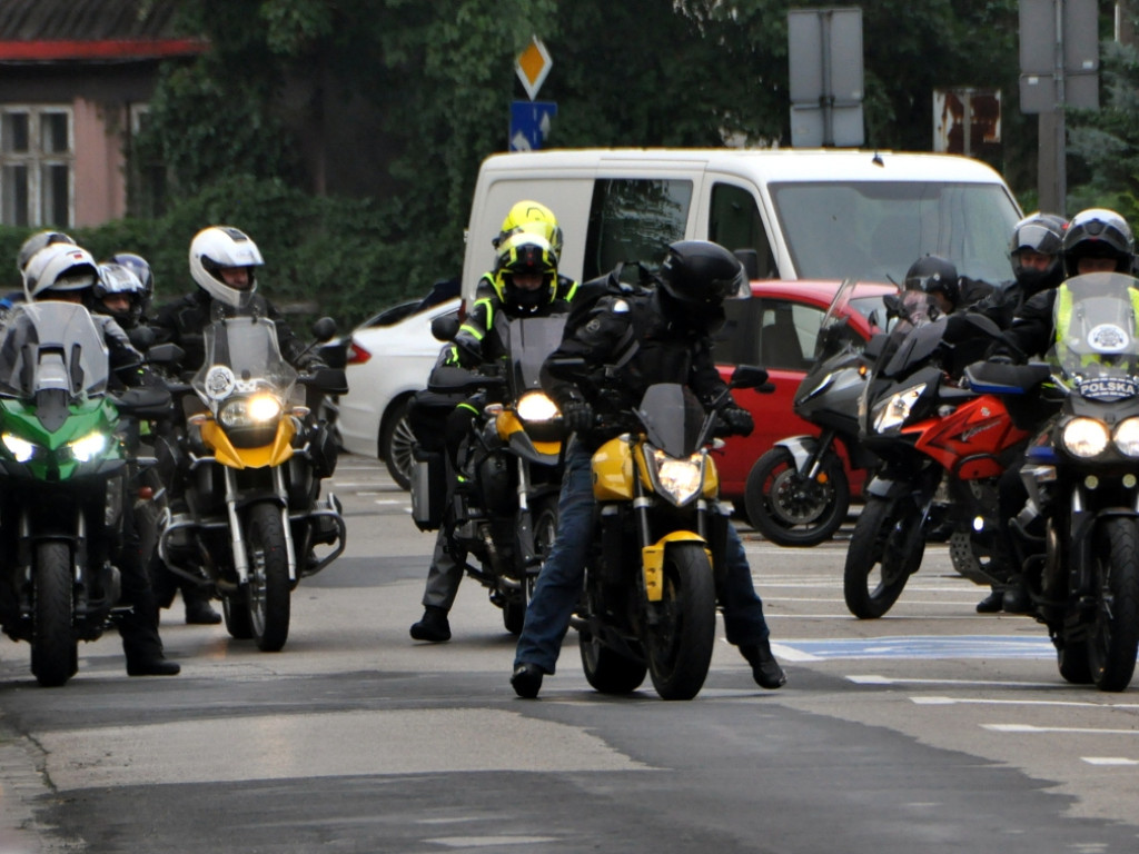 Żołnierze na motocyklach przyjechali do Chrzanowa