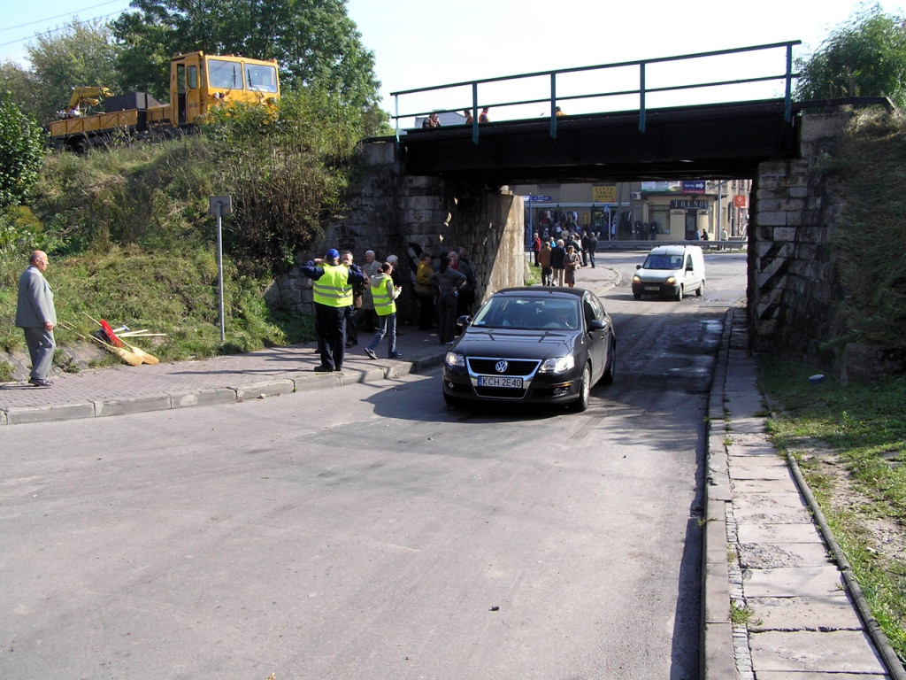 Pożar cysterny pod wiaduktem na ul. Krakowskiej w Chrzanowie w 2008 roku