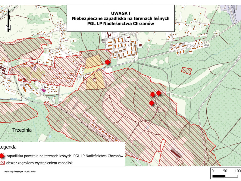 Nadleśnictwo Chrzanów ostrzega przed zapadliskami