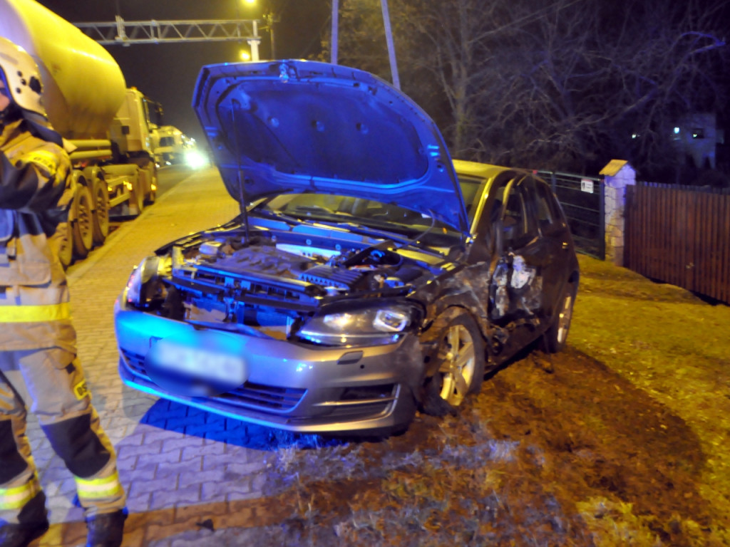 Wypadek na drodze krajowej w Dulowej - 16.02.2023 r.