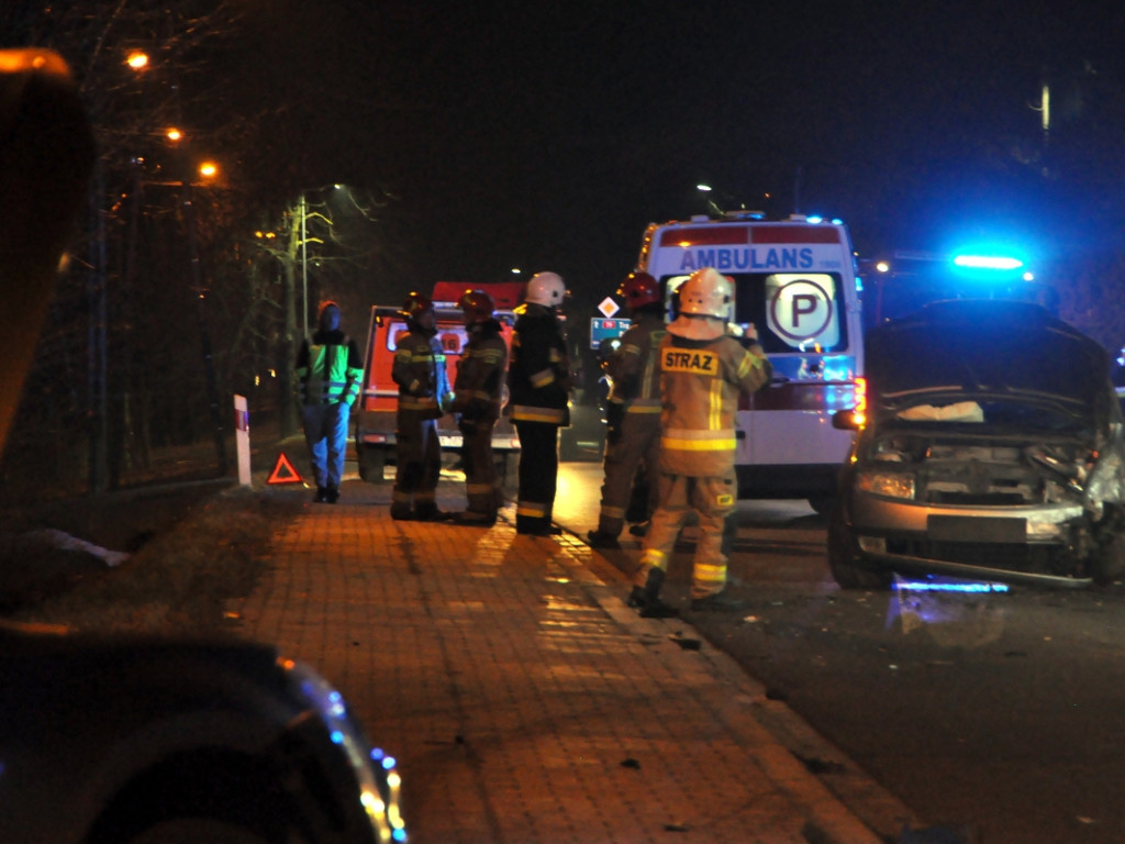 Wypadek na drodze krajowej w Dulowej - 16.02.2023 r.