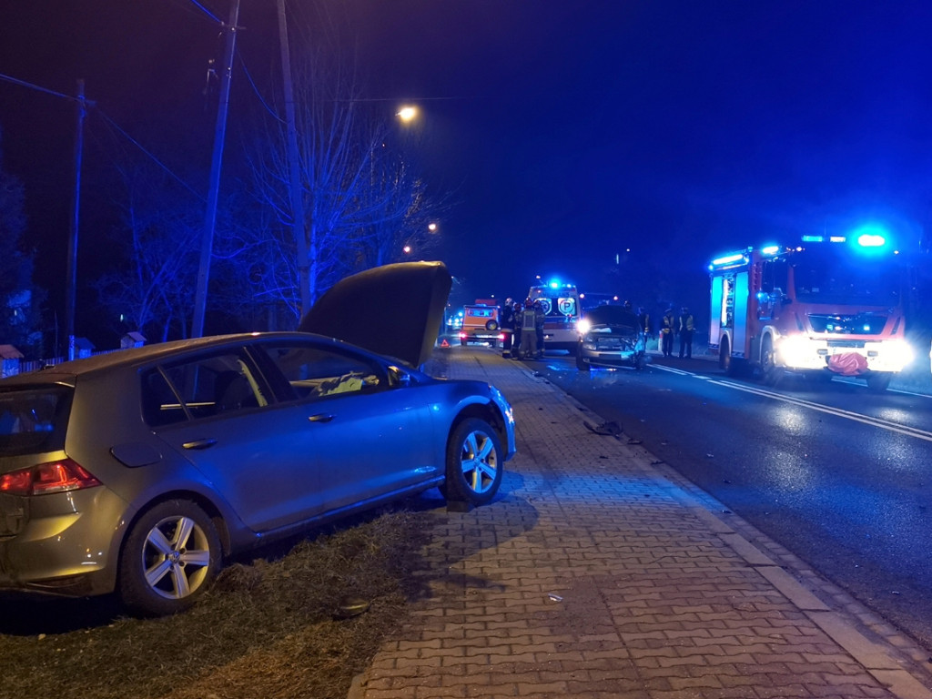 Wypadek na drodze krajowej w Dulowej - 16.02.2023 r.