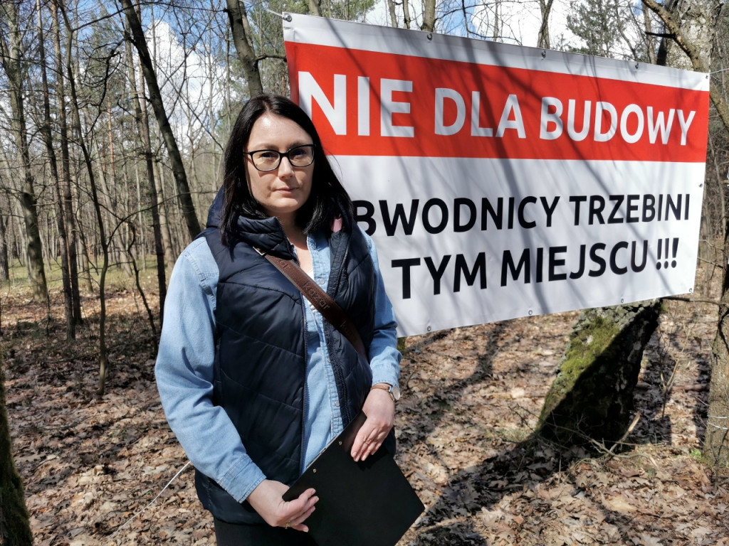 Protest przeciwko budowie obwodnicy przez Puszczę Dulowską