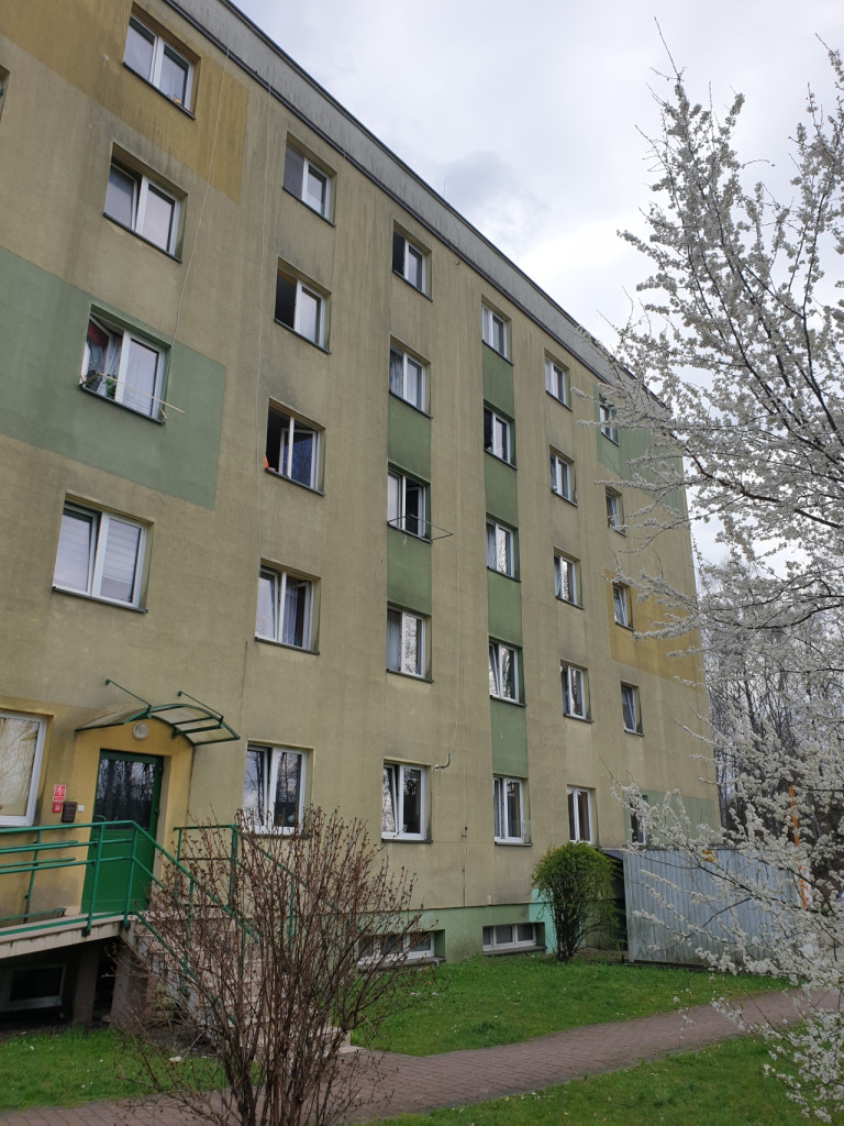Pożar w bloku w Trzebini 20.04.2023