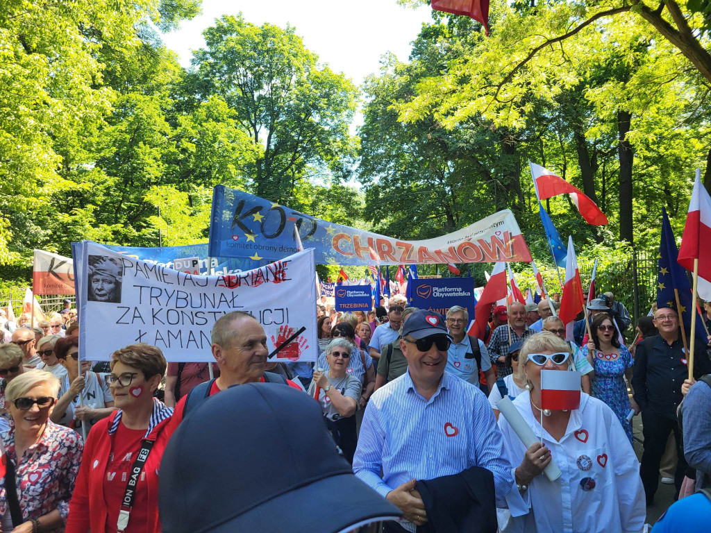 Mieszkańcy powiatu chrzanowskiego na Marszu Wolności w Warszawie