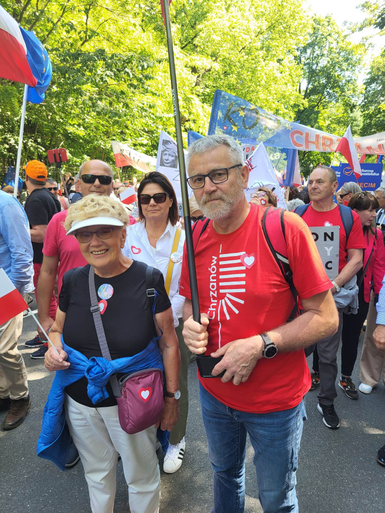 Mieszkańcy powiatu chrzanowskiego na Marszu Wolności w Warszawie
