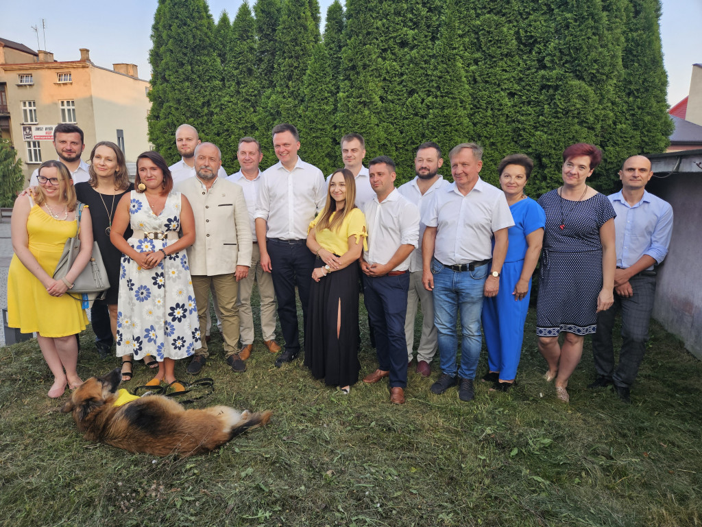 Szymon Hołownia na pikniku wyborczym w Chrzanowie