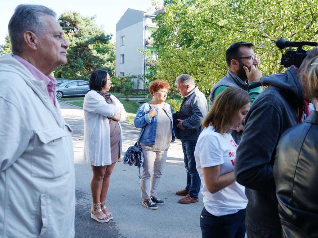 Briefing Platformy Obywatelskiej na osiedlu Gaj w Trzebini