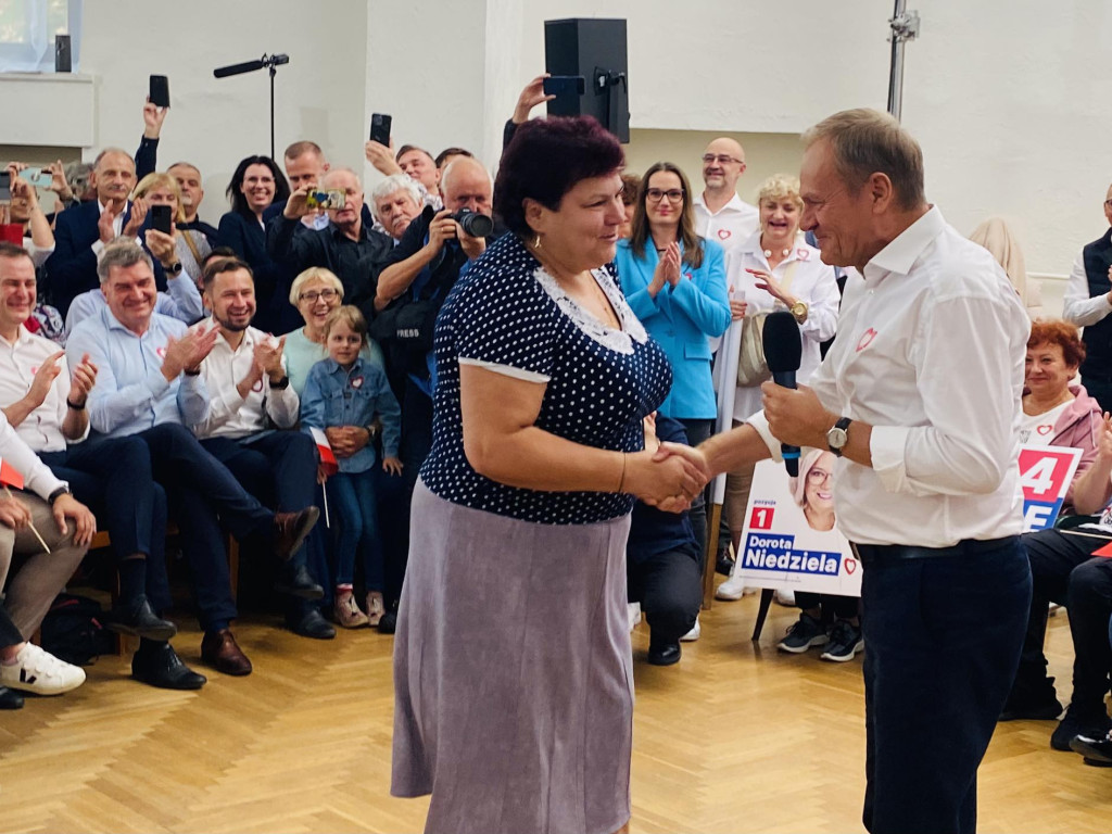 Donald Tusk w Chrzanowie - 13.10.2023 r.