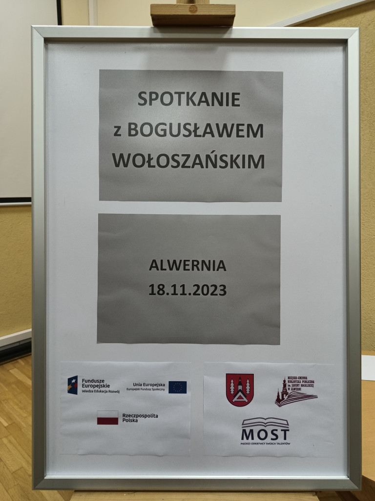 Spotkanie z Bogusławem Wołoszańskim - 18.11.2023r.
