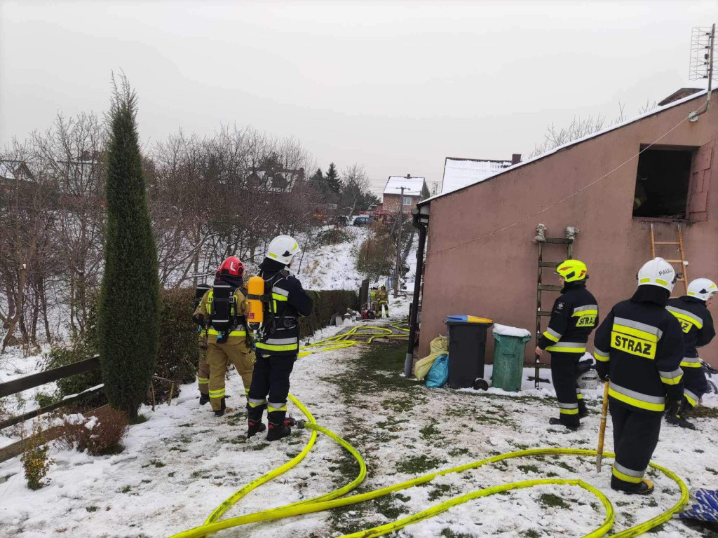 Pożar domu w Nawojowej Górze