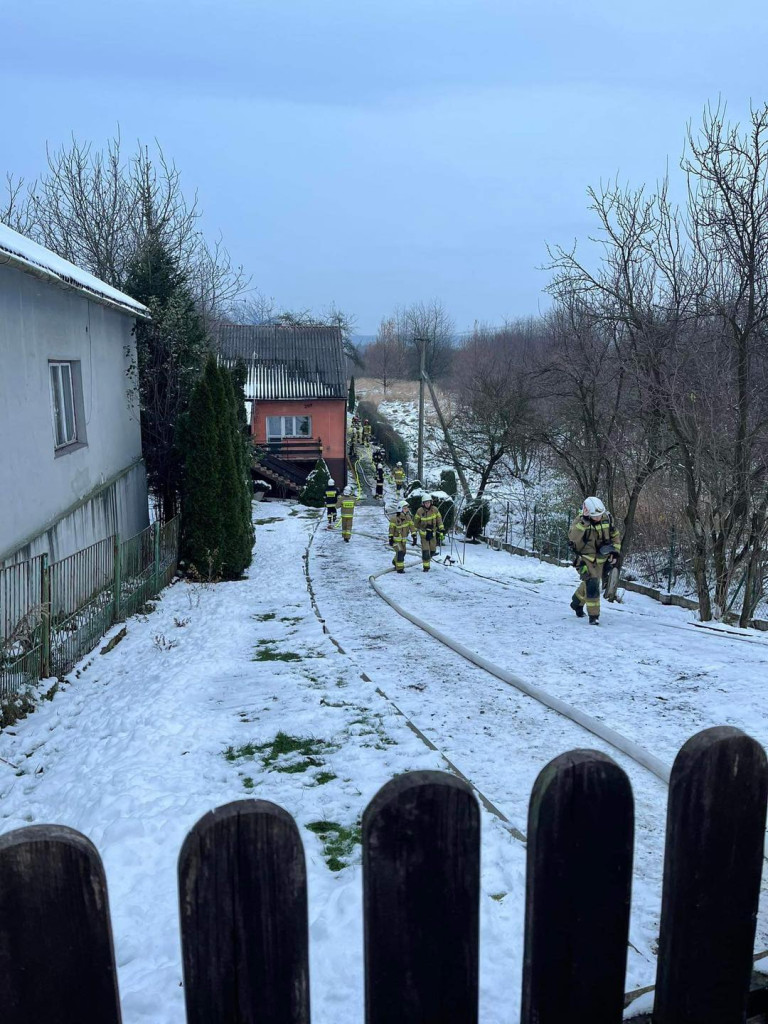 Pożar domu w Nawojowej Górze