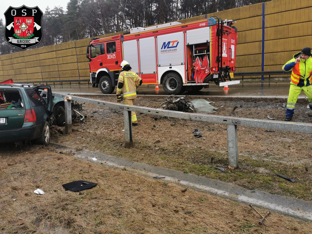 Wypadek na autostradzie 1.01.2024