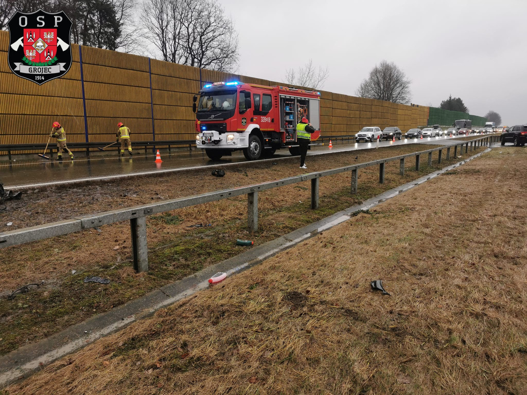 Wypadek na autostradzie 1.01.2024