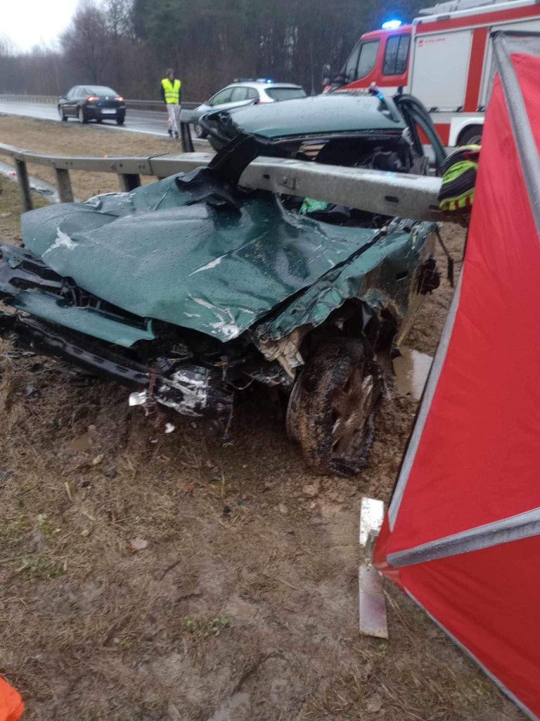 Wypadek na autostradzie 1.01.2024