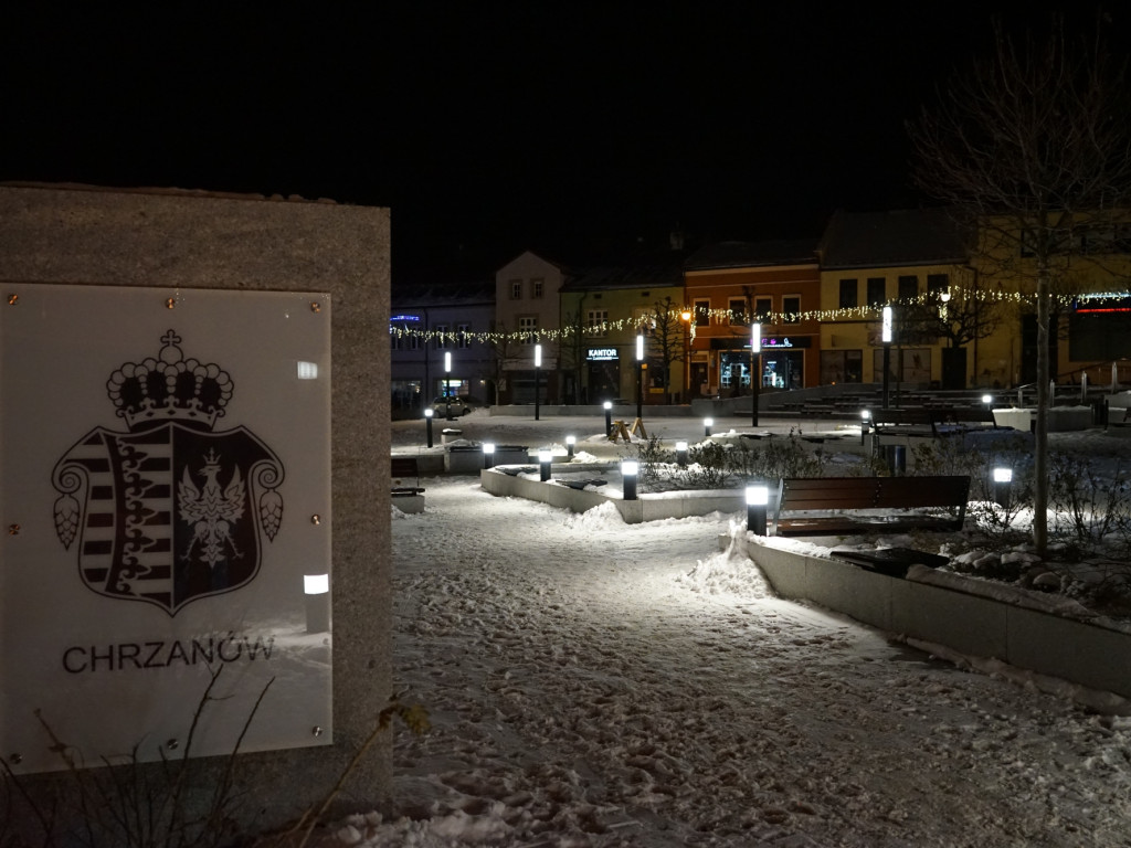 Chrzanowski Rynek nocą - 15.01.2024 r.