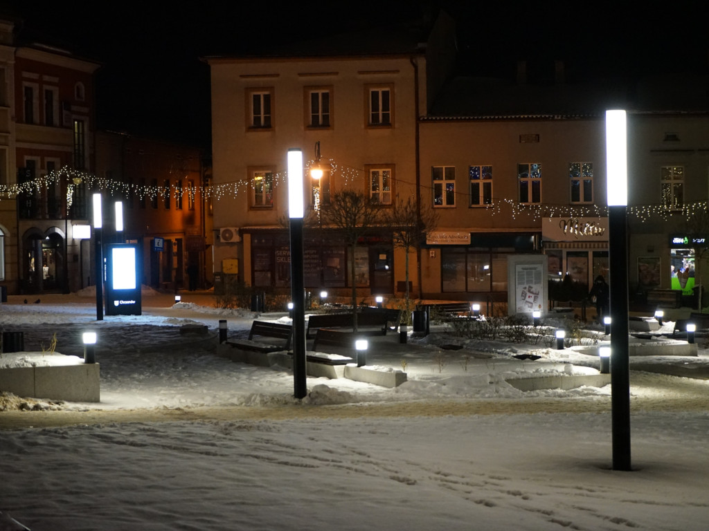 Chrzanowski Rynek nocą - 15.01.2024 r.