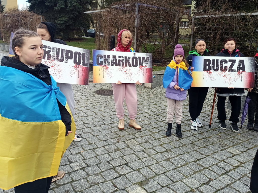 Manifestacja w Chrzanowie przeciwko wojnie w Ukrainie