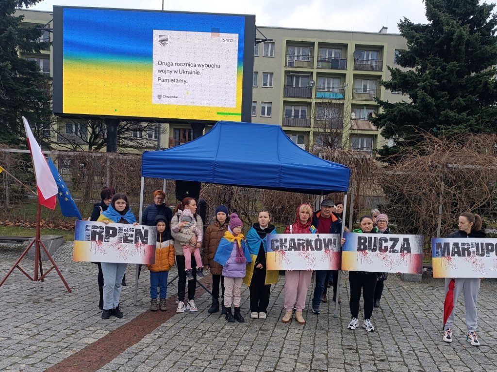 Manifestacja w Chrzanowie przeciwko wojnie w Ukrainie