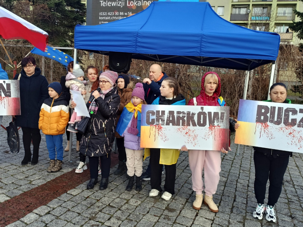 Manifestacja w Chrzanowie przeciwko wojnie w Ukrainie