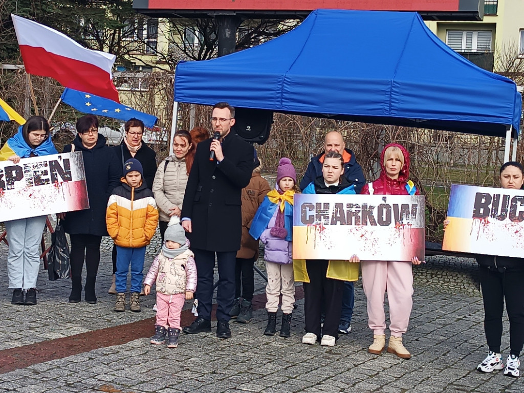 Manifestacja w Chrzanowie przeciwko wojnie w Ukrainie