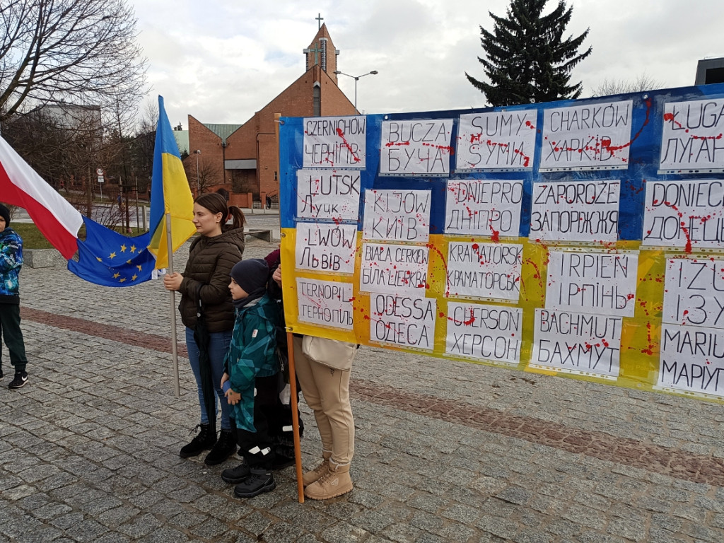 Manifestacja w Chrzanowie przeciwko wojnie w Ukrainie