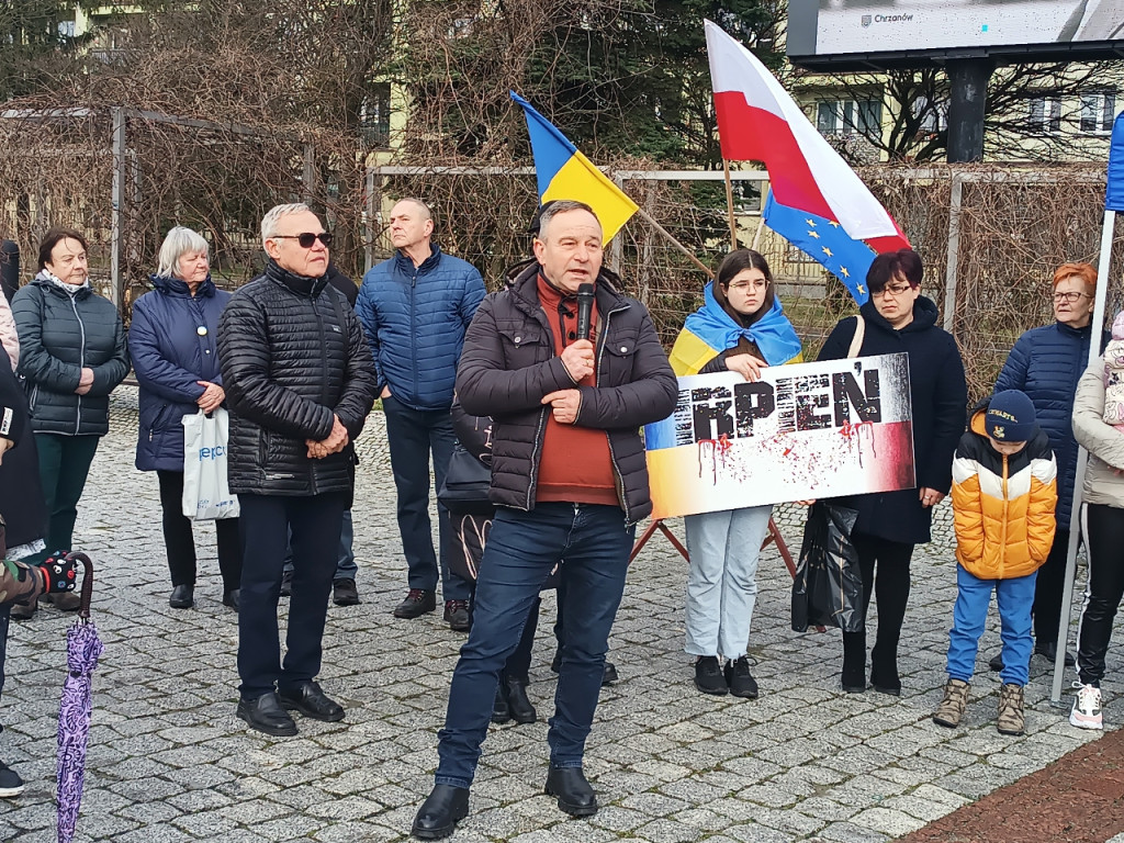 Manifestacja w Chrzanowie przeciwko wojnie w Ukrainie