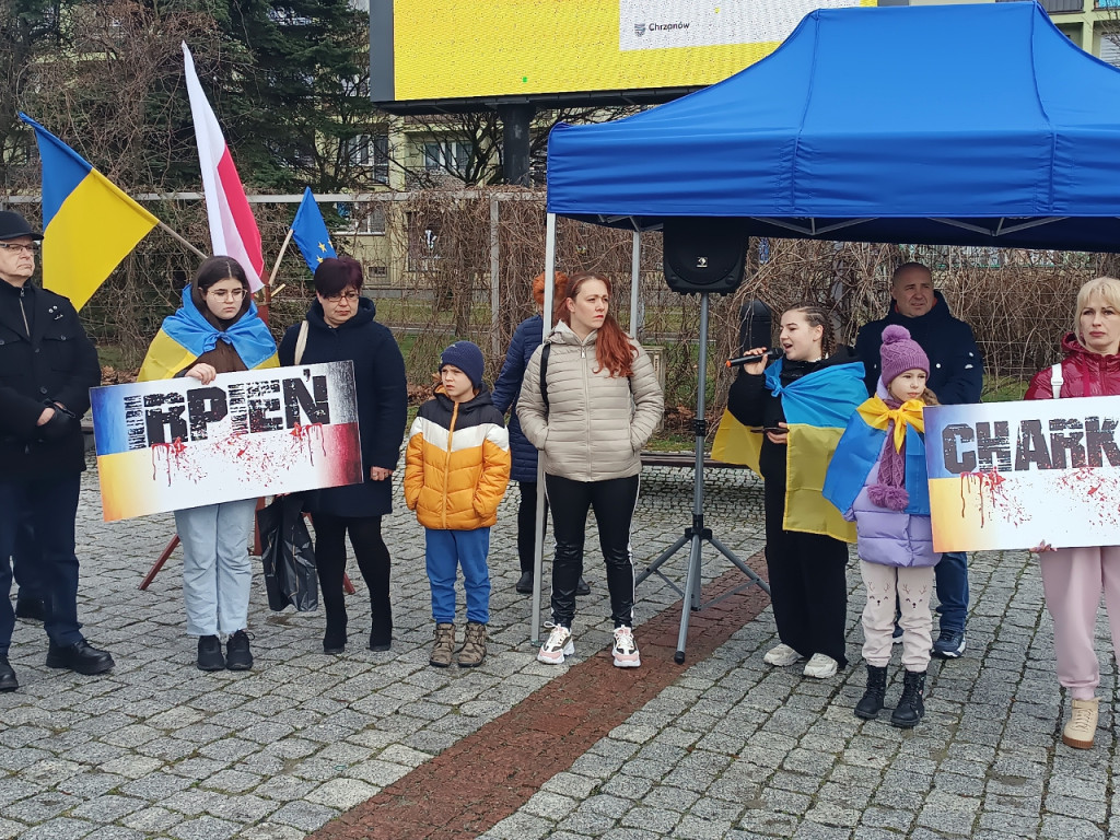 Manifestacja w Chrzanowie przeciwko wojnie w Ukrainie