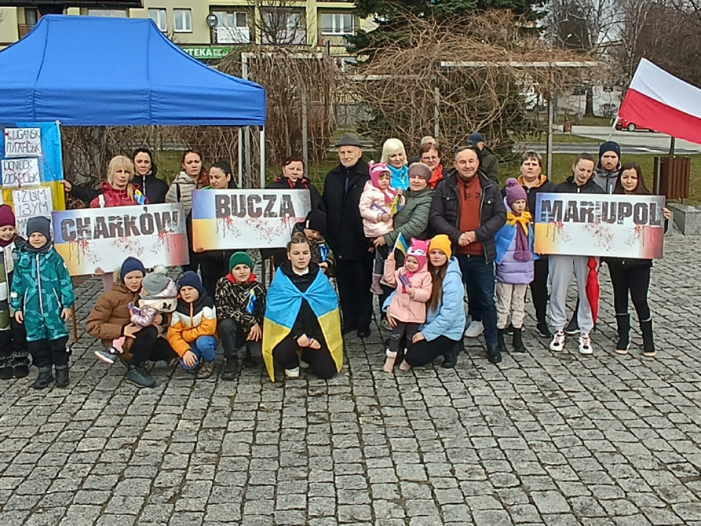 Manifestacja w Chrzanowie przeciwko wojnie w Ukrainie
