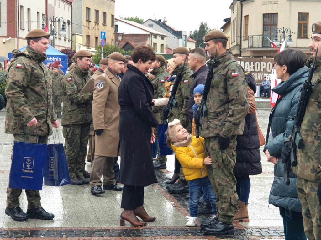 Przysięga żołnierzy WOT w Trzebini 20.04.2024