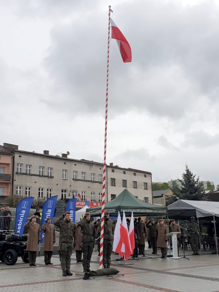 Przysięga żołnierzy WOT w Trzebini 20.04.2024