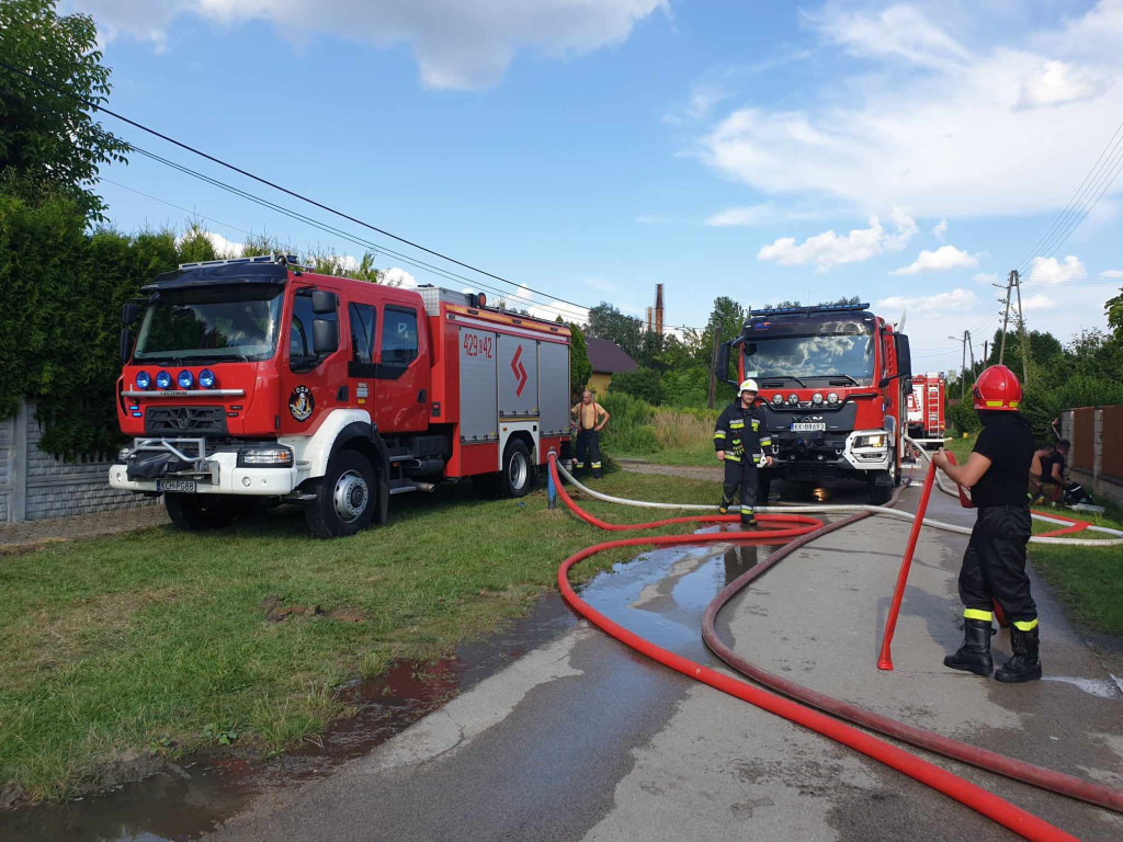 Pożar domu w Chrzanowie 21.07.2024