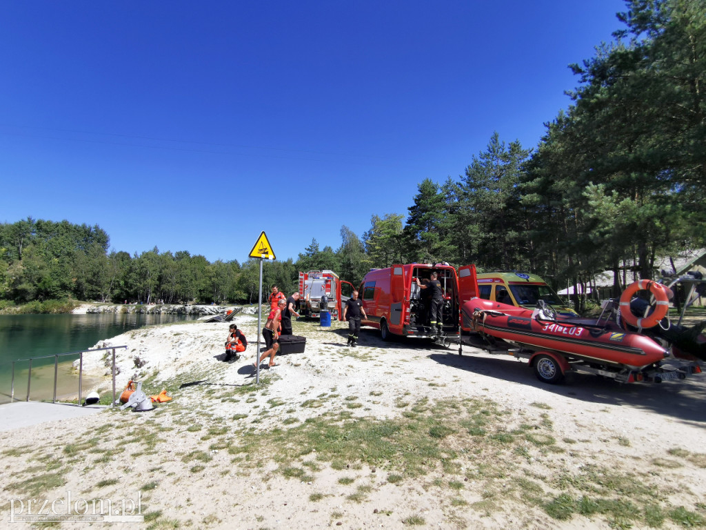 Akcja ratunkowa na trzebińskim Balatonie