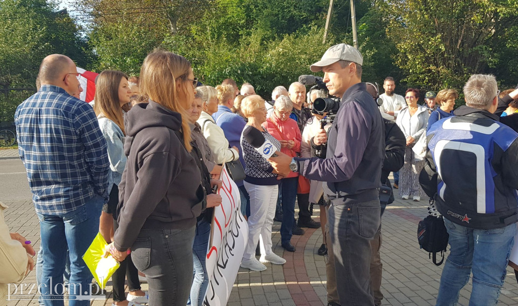 Protest w Chrzanowie przeciw wstrząsom z ZG Janina