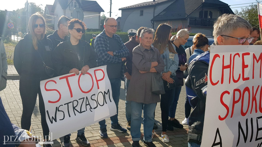 Protest w Chrzanowie przeciw wstrząsom z ZG Janina