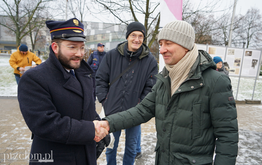 Pierwszy przejazd pociągu Janusz Baurski