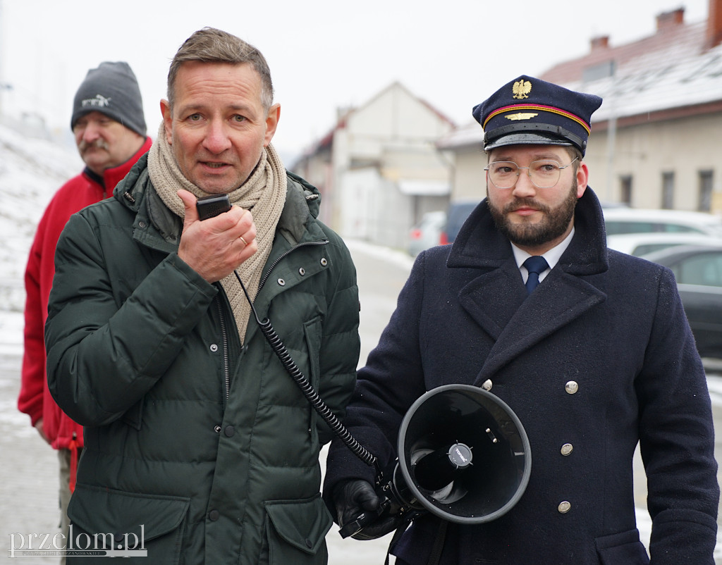 Pierwszy przejazd pociągu Janusz Baurski