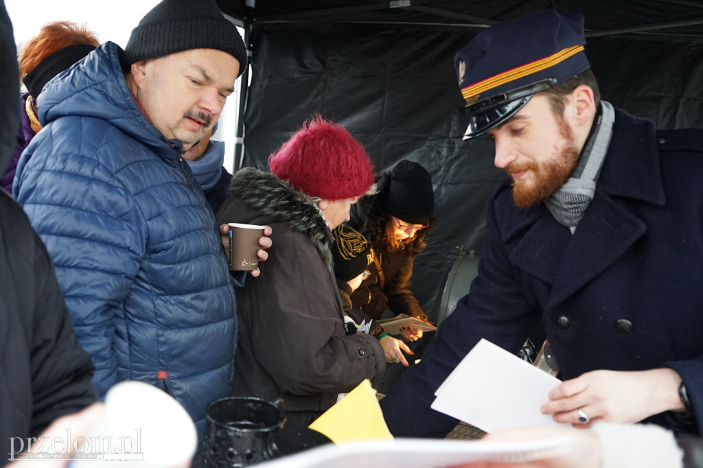 Pierwszy przejazd pociągu Janusz Baurski