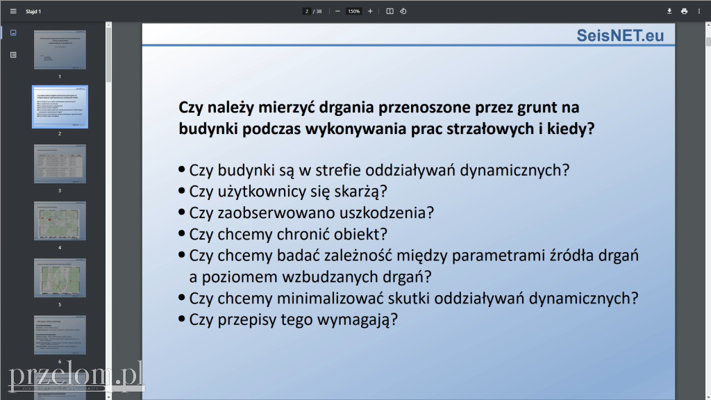 Raport IGiS PAN na temat wstrząsów górniczych