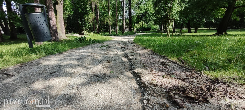 Park po nawałnicy w Chrzanowie Kościelcu