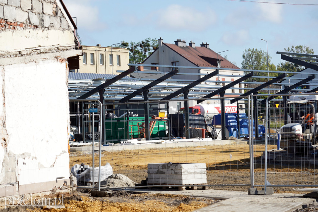Budowa centrum przesiadkowego w Trzebini - wrzesień
