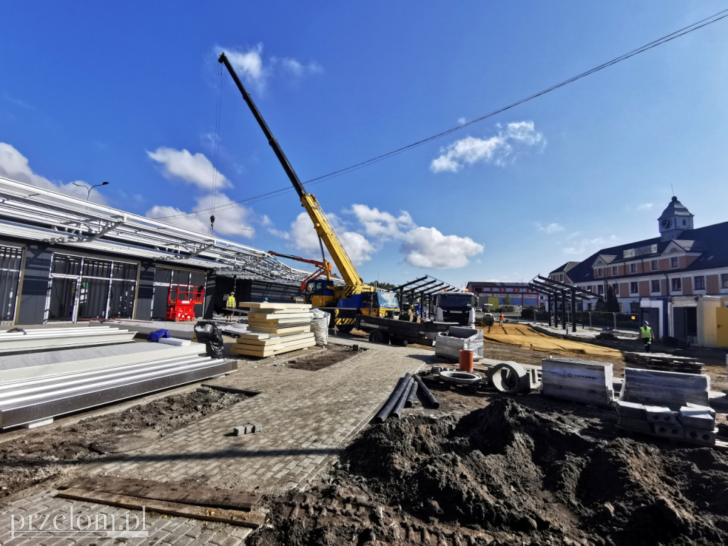 Budowa centrum przesiadkowego w Trzebini - wrzesień