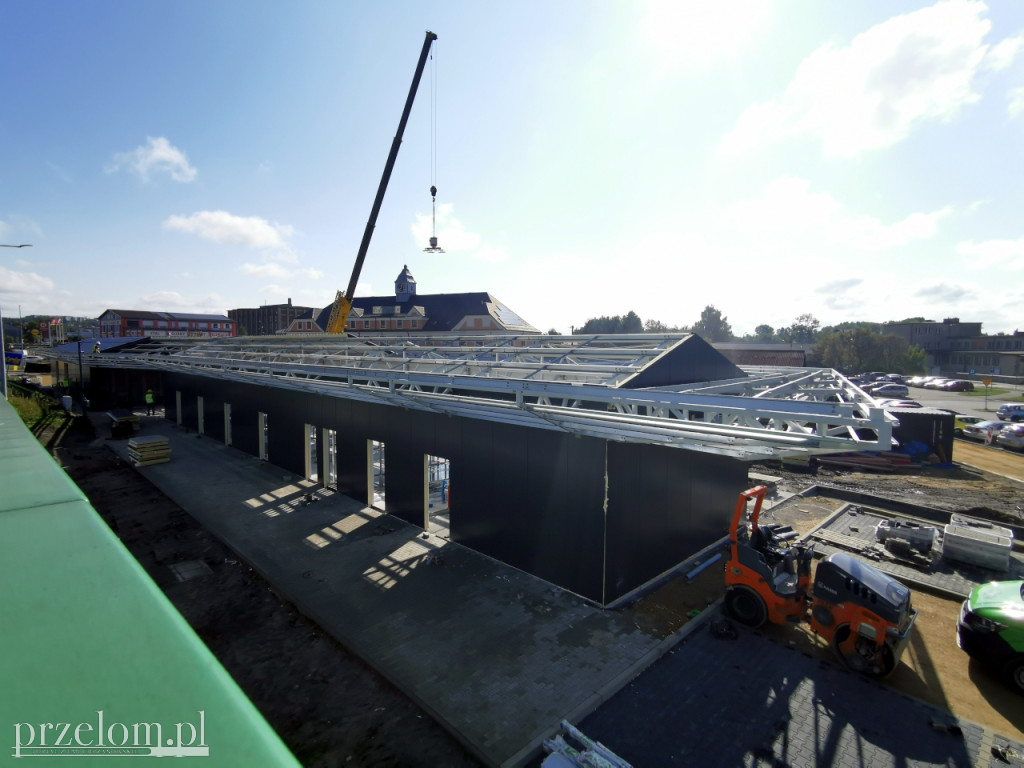 Budowa centrum przesiadkowego w Trzebini - wrzesień