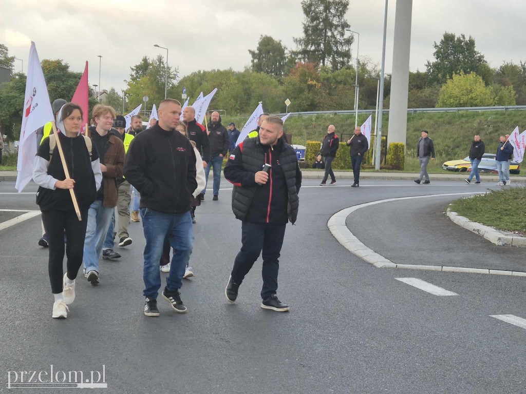 Protest związkowców Valeo w Chrzanowie