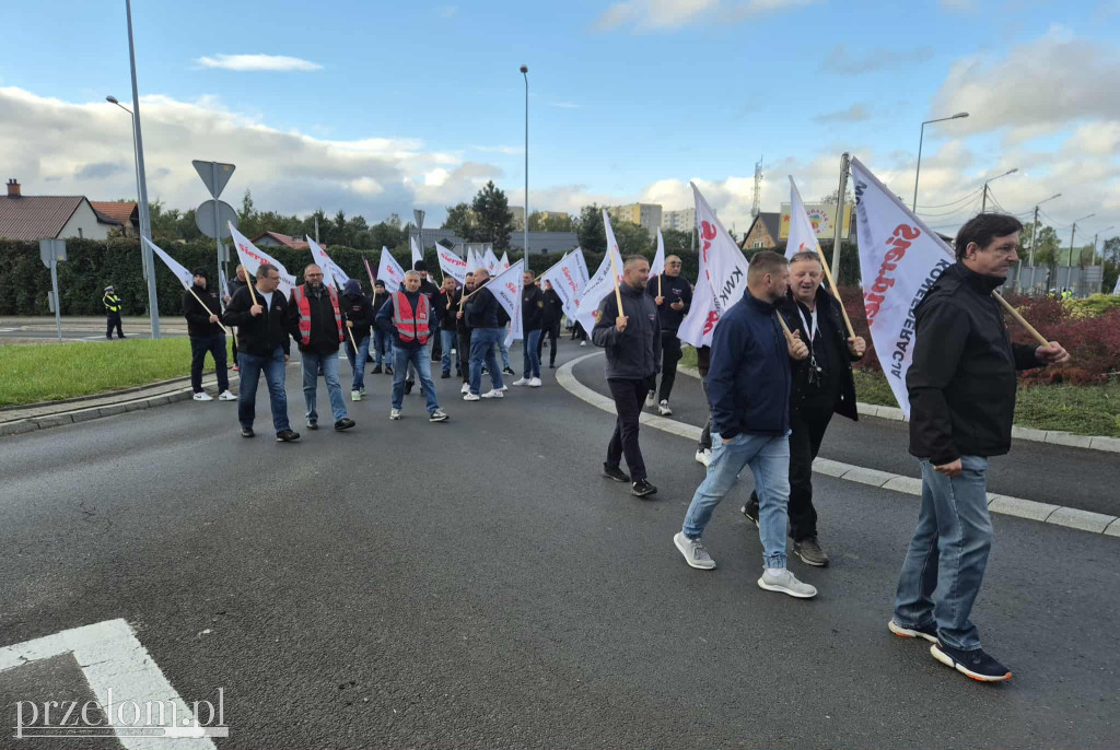 Protest związkowców Valeo w Chrzanowie