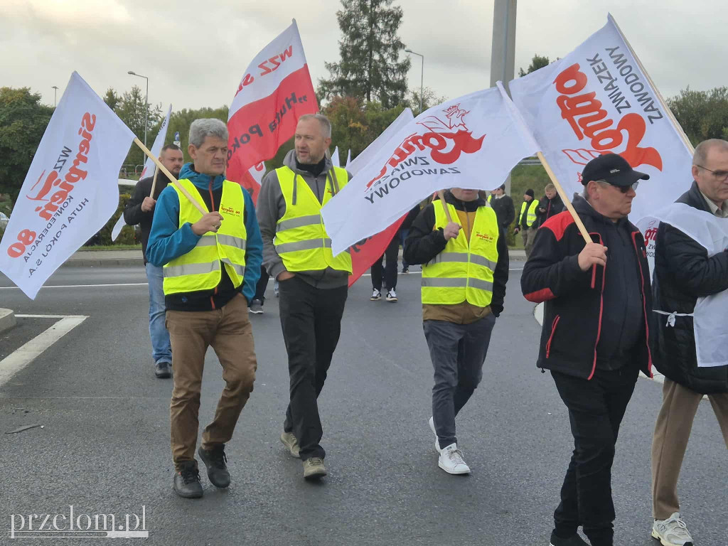 Protest związkowców Valeo w Chrzanowie