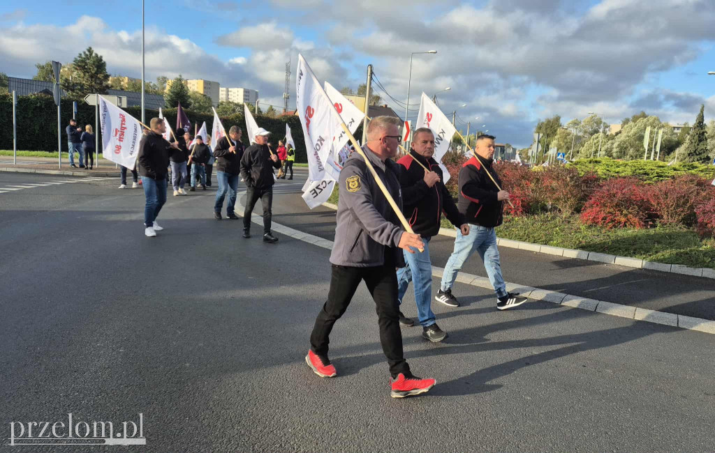 Protest związkowców Valeo w Chrzanowie